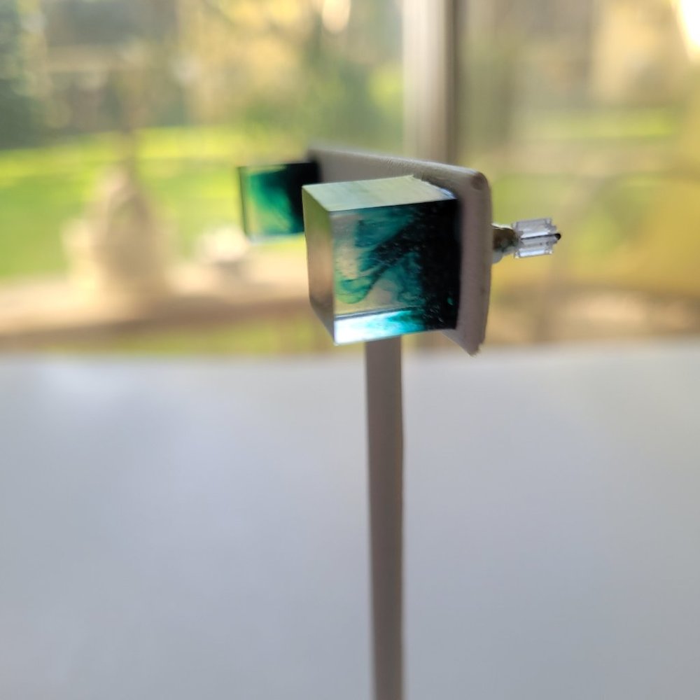 Square Stud Earring Set Handmade resin jewelry